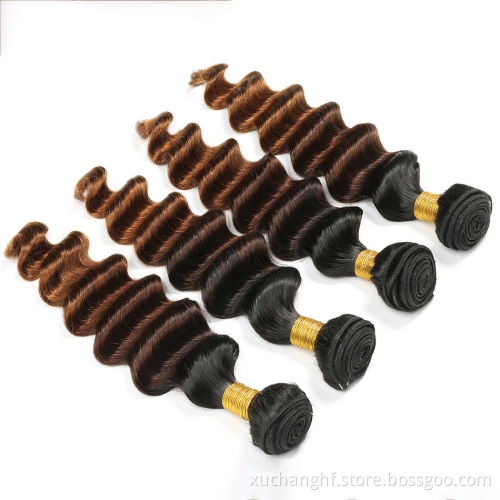 Best quality ombre and 613 Bundles Raw Virgin Cuticle Aligned Hair Human Hair Weave Loose Deep Wholesale Indian hair extension